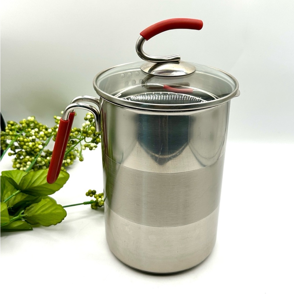 Kuhn Rikon Switzerland Stainless Narrow Pot w Strainer Basket & Lid - Picture 6 of 15